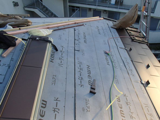 横浜市港南区　防水紙設置