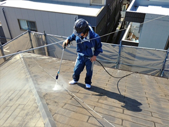 横浜市港北区 雨漏り補修　足場架設