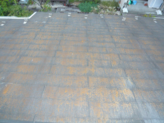 横浜市戸塚区　屋根カバー工事　コケが生えている