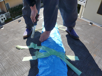 横浜市戸塚区　養生取り外し