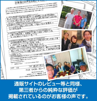 通販サイトのレビュー等と同様