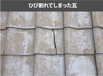 ひび割れ、欠けズレ