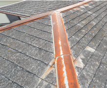 棟板金が色褪せている・錆びている