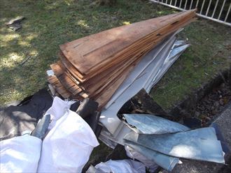 既存野地板撤去