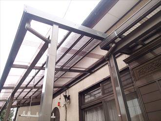 袖ヶ浦市ポリカ波板張替004