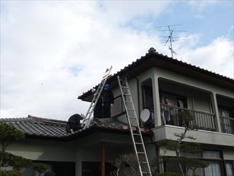 三鷹市　瓦屋根の棟交換工事001_R