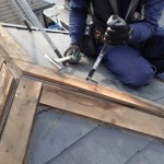 富津市　棟板金交換工事　止め釘撤去