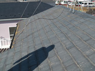 袖ヶ浦市　屋根点検　色褪せした屋根