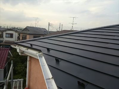 屋根部分カバー、軒先収まり