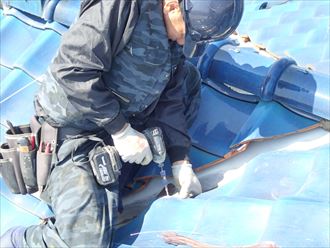 袖ヶ浦市瓦屋根部分葺き替え014