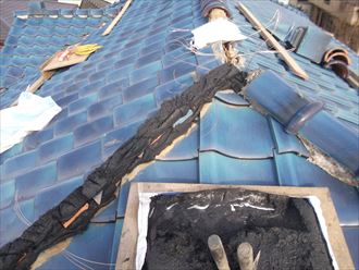 袖ヶ浦市瓦屋根部分葺き替え010