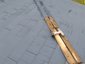 鎌倉市　棟板金飛散後の点検