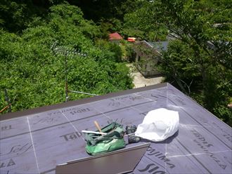 ガルバリウム鋼板,カバー,工事,ルーフィング