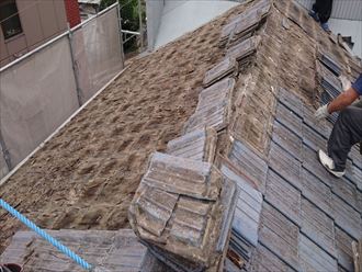 足立区セメント瓦葺き替え着工004