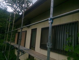 足場架設,屋根カバー工事