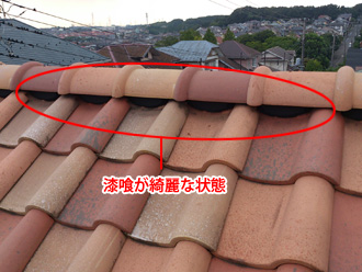 横浜市幸区　漆喰が比較的新しい状態