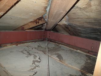天井,小屋裏,雨漏り,腐食,野地板