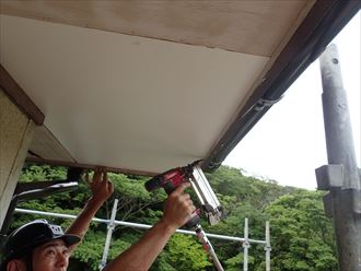 ケイカル板,軒天,補修