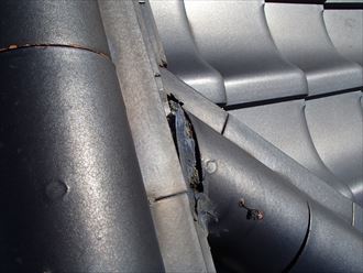 漆喰,瓦,剥がれ