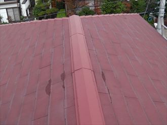 スレート屋根,雨漏り,棟板金,釘