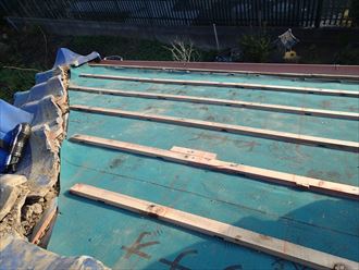 瓦,防水紙,葺き直し,瓦桟