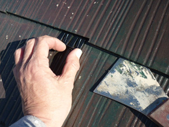 江東区　屋根塗装　タスペーサー