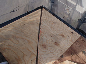 足立区　屋根葺き替え工事　野地板交換