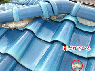 江東区　漆喰ではない材が使われている