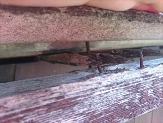 スレートと下地の隙間