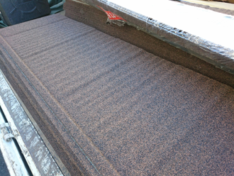 江東区 エコグラーニで屋根カバー工法　エコグラーニ