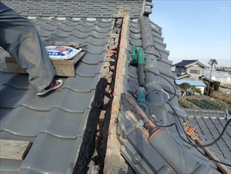 富津市　漆喰詰め