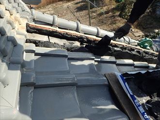 富津市　漆喰土台作り