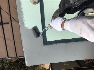 袖ケ浦市　トップコート塗布