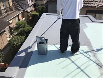 袖ケ浦市　トップコート塗布完了