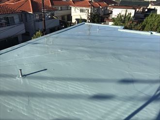 袖ケ浦市　ウレタン防水材塗布完了