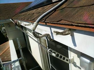 市原市　既存雨樋の取外し