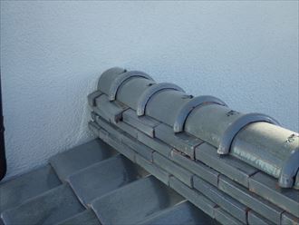 君津市　棟瓦のズレ