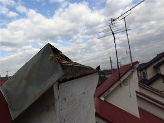 葛飾区棟板金の飛散