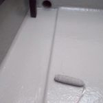 川崎市高津区｜バルコニーの防水工事で下地処理にアセトンで脱脂処理