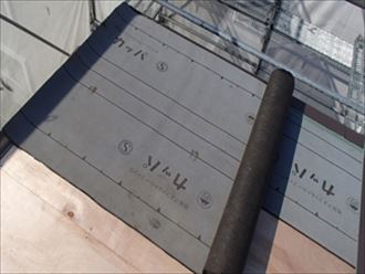 防水紙敷きこみ