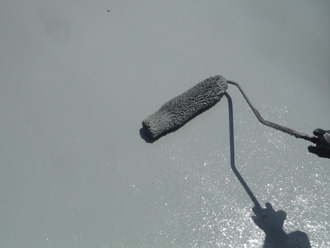 江東区　ウレタン防水材塗布