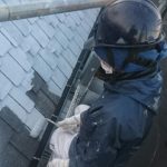 横浜市鶴見区でスレート屋根をべスコロフィラーHGで塗装