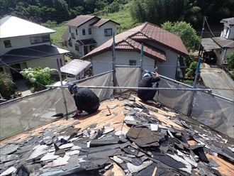 君津市　既存屋根剥がし