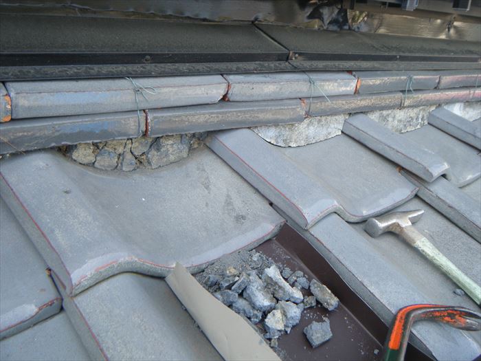 漆喰詰め直し工事