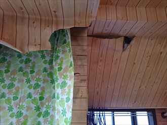 室内への雨漏り