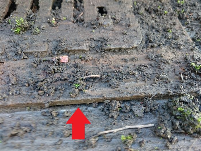 排水ドレンの不陸