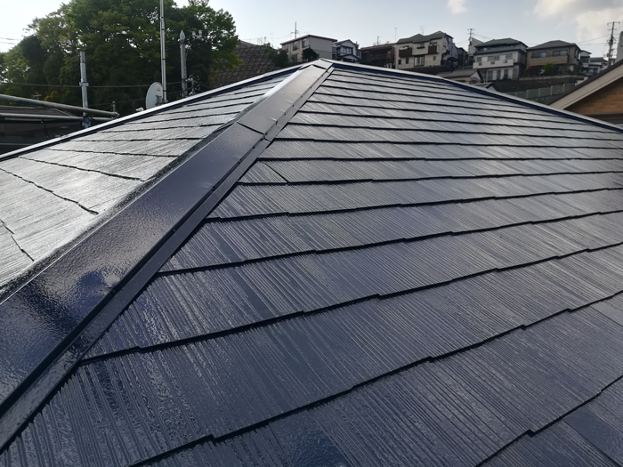 相模原市中央区　ファインパーフェクトベストを使った屋根塗装　完了