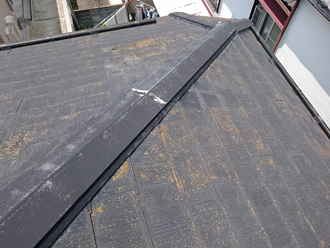 中野区　スレートから金属屋根材のエコグラーニへ葺き替え