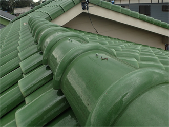 冠瓦の釘浮き