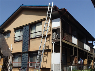 1軒目のアパート点検